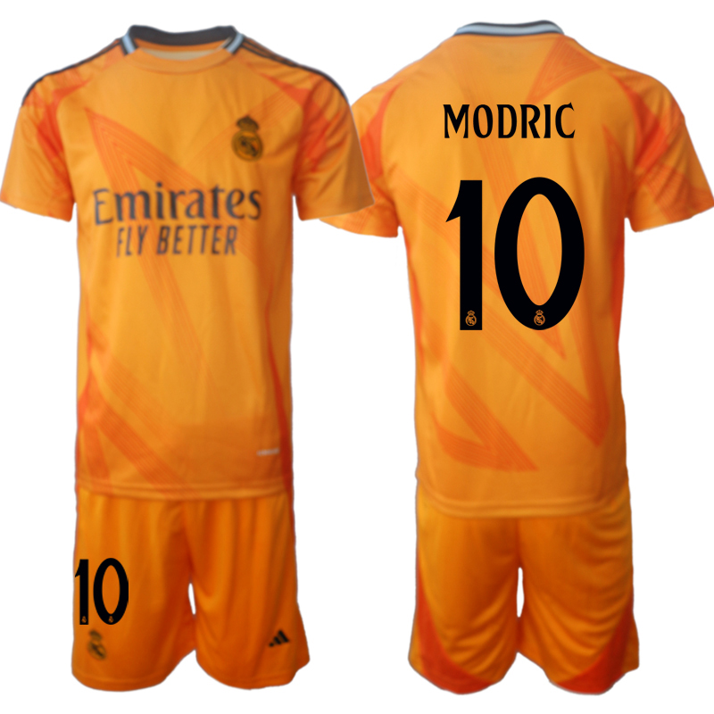 Men 2024-2025 Club Real Madrid away orange #10 Soccer Jersey->customized soccer jersey->Custom Jersey